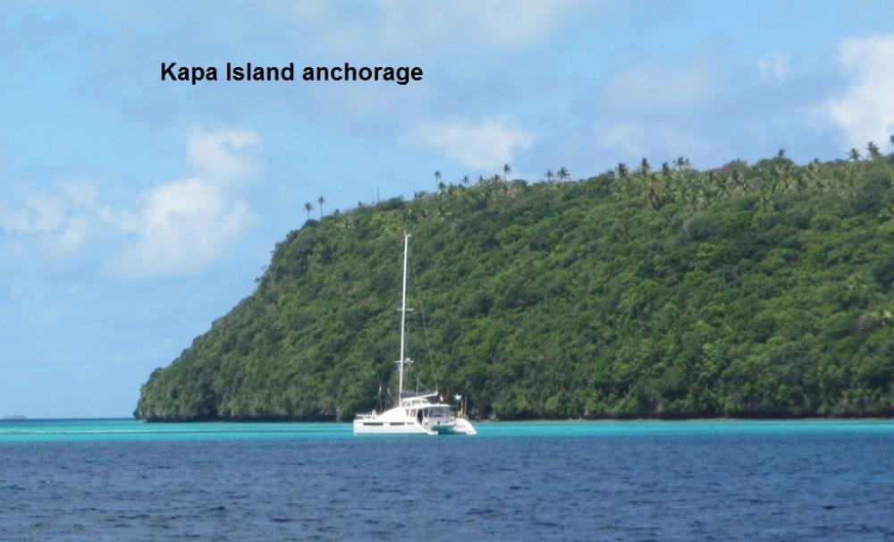 Kapa Island anchorage - our friend Uli